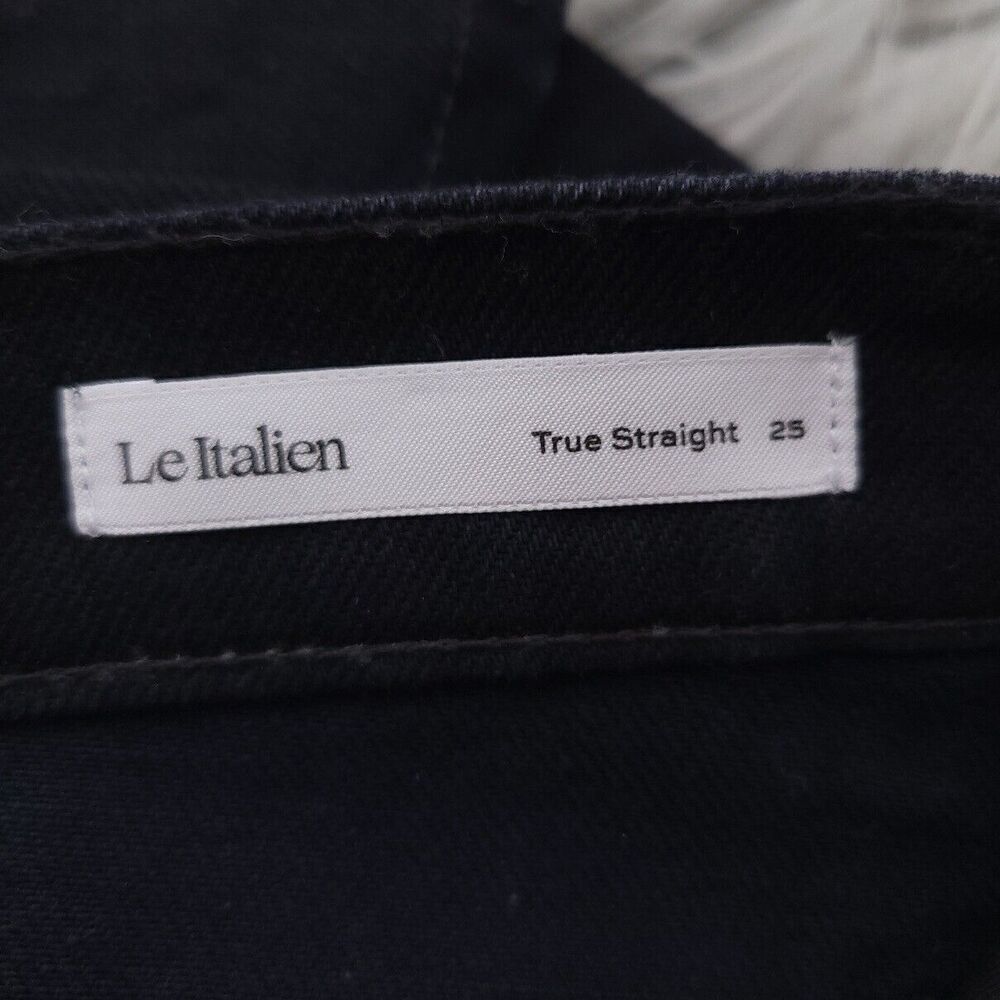 Frame Le Italien True Straight Black Noir Jeans Womens Size 25 - Picture 8 of 11